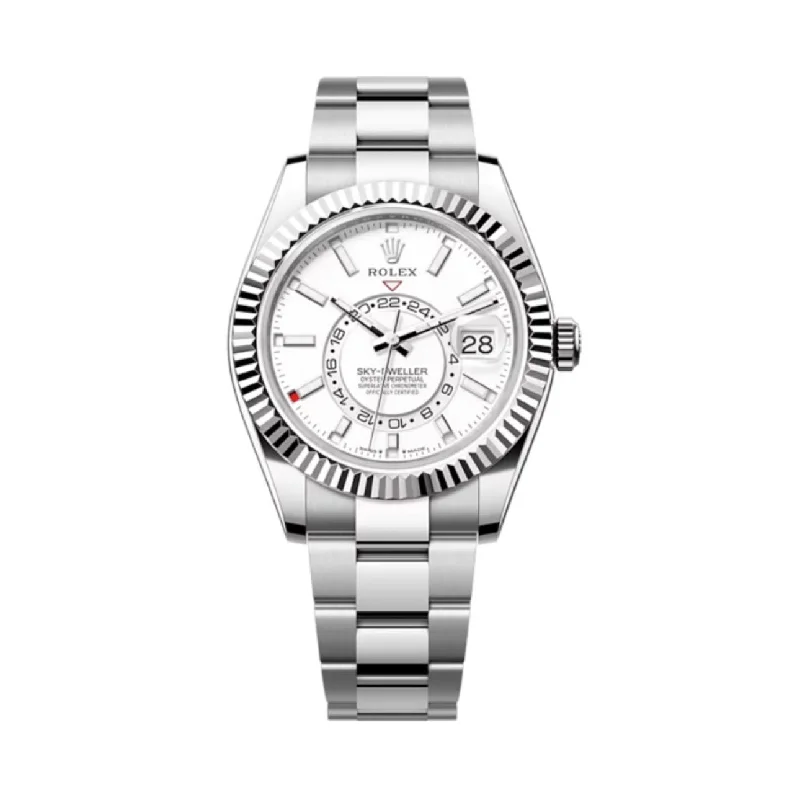 Rolex Sky-Dweller 42mm - Ref: 336934 - Intense White Stick Dial, Stainless Steel Oyster Bracelet Watch