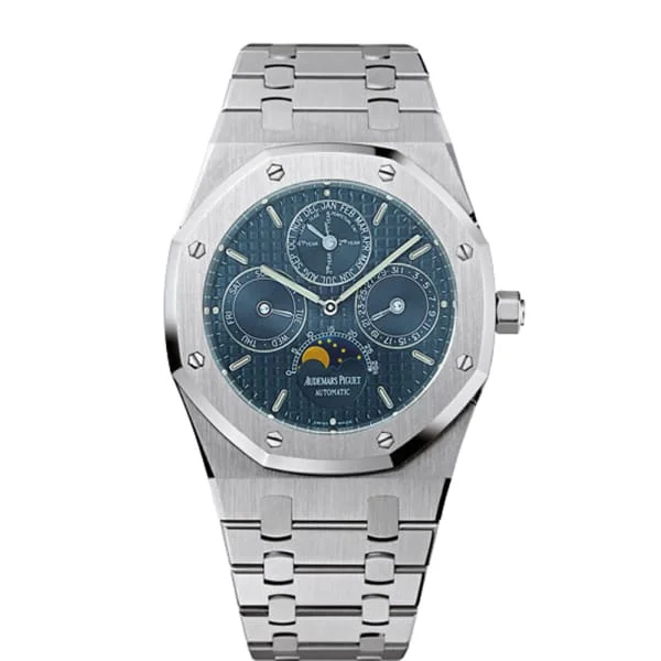 Audemars Piguet Royal Oak Perpetual Calendar 39mm Watch - Ref: 25820ST.OO.0944ST.04 - Blue Dial, Stainless Steel Bracelet