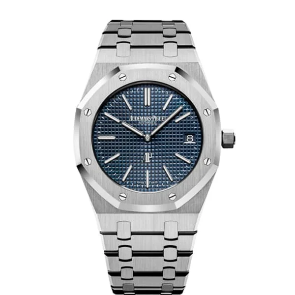 Audemars Piguet Royal Oak Jumbo Extra Thin 39mm Watch - Ref: 15202ST.OO.1240ST.01 - Blue Dial, Stainless Steel Bracelet