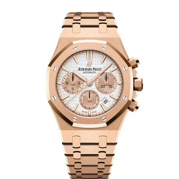 Audemars Piguet Royal Oak Chronograph 39mm Watch - Ref: 26315OR.OO.1256OR.01 - Silver Dial, 18K Rose Gold Bracelet