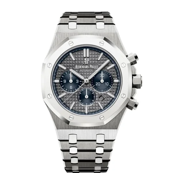 Audemars Piguet Royal Oak Chronograph 41mm Men's Watch - Ref: 26331IP.OO.1220IP.01 - Slate Grey Dial, Titanium & Platinum Bracelet