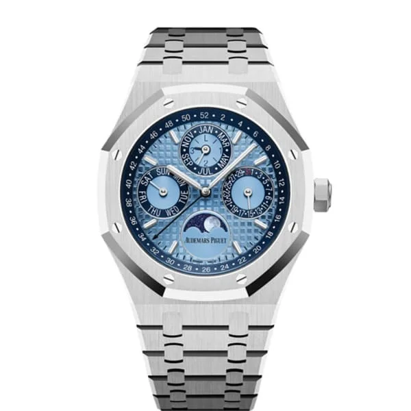 Audemars Piguet Royal Oak Perpetual Calendar 41mm Men's Watch - Ref: 26574PT.OO.1220PT.01 - Blue Moonphase Dial, Platinum Bracelet