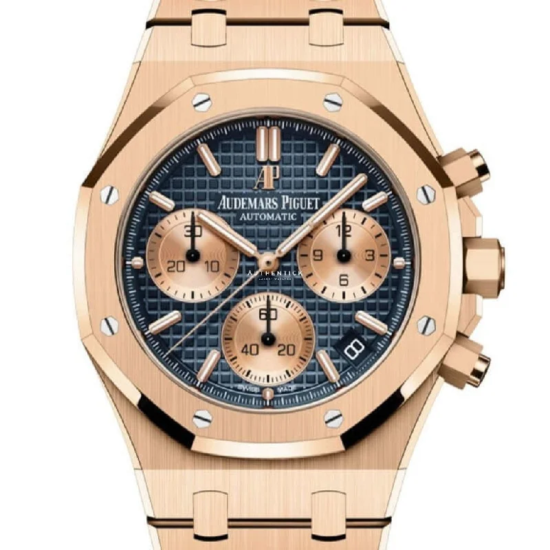 Audemars Piguet Royal Oak Chronograph Rose Gold Blue Dial 26239OR.OO.1220OR.01