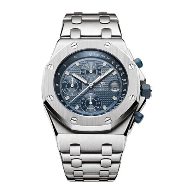 Audemars Piguet Royal Oak Offshore Chronograph 42mm Men's Watch - Ref: 25721ST.OO.1000ST.01 - Blue Dial, Stainless Steel Bracelet