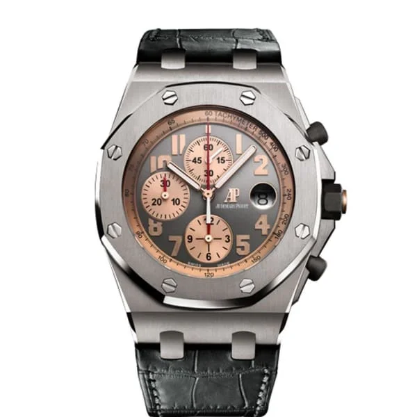 Audemars Piguet Royal Oak Offshore Chronograph Pride Of Indonesia 42mm Men's Watch - Ref: 26179IR.OO.A005CR.01 - Anthracite Dial in Stainless Steel Case, Black Alligator Strap