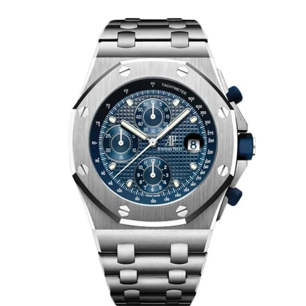 Audemars Piguet Royal Oak Offshore Selfwinding Chronograph 42mm Men's Watch - Ref: 26237ST.OO.1000ST.01 - Blue Dial, Stainless Steel Bracelet