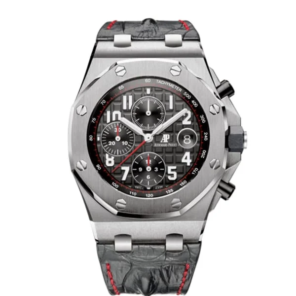 Audemars Piguet Royal Oak Offshore Selfwinding Chronograph Vampire 42mm Men's Watch - Ref: 26470ST.OO.A101CR.01 - Black Dial, Black Alligator Strap