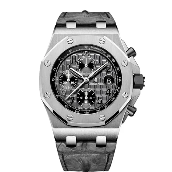 Audemars Piguet Royal Oak Offshore Selfwinding Chronograph 42mm Men's Watch - Ref: 26470ST.OO.A104CR.01 - Slate Grey Dial, Black Alligator Strap