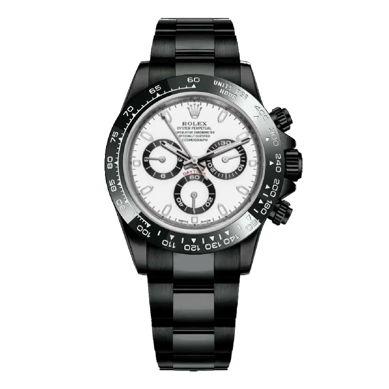 Rolex Cosmograph Daytona 40mm - Ref: 116500ln - White Index Dial & Ceramic Bezel, PVD Stainless Steel Oyster Bracelet Men's Watch