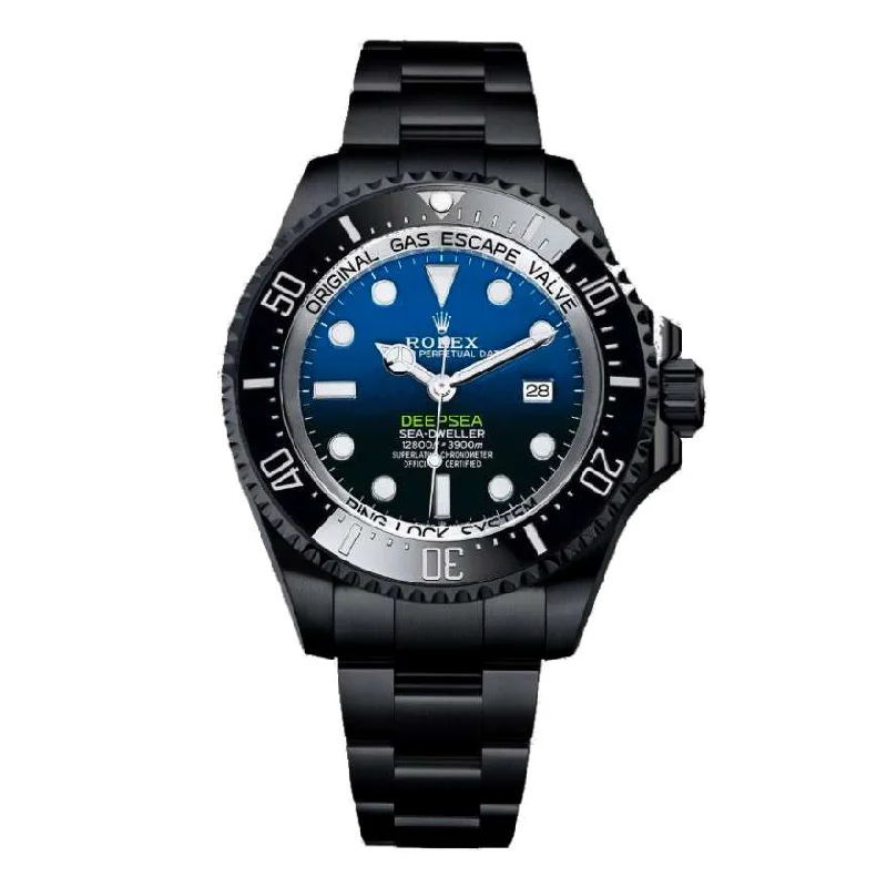 Rolex Deepsea / Sea Dweller 44mm - Ref: 126660-0002 - Blue Dial & Ceramic Bezel, Black PVD Stainless Steel Oyster Bracelet Watch