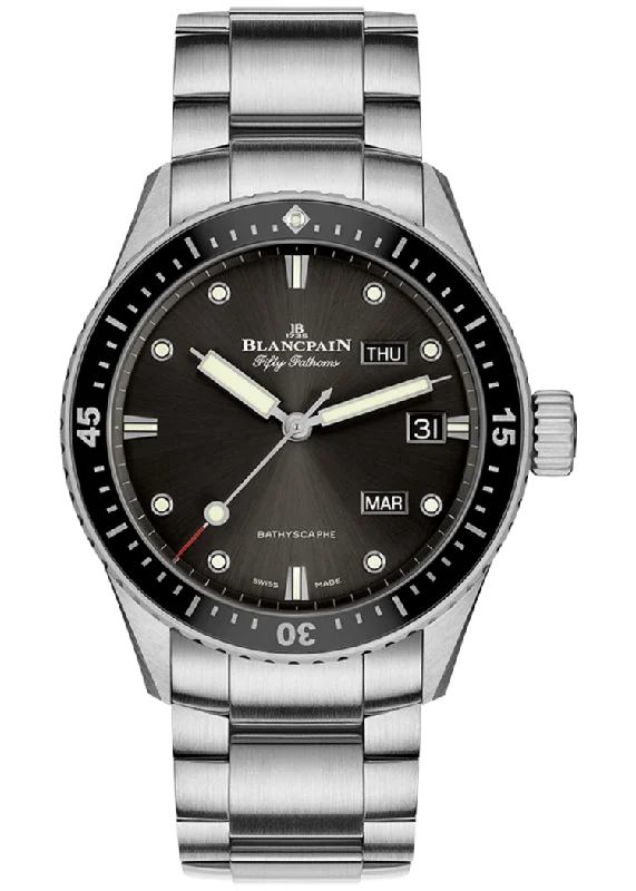 Blancpain Fifty Fathoms Bathyscaphe Quantieme Annuel Steel Men's Watch - 5071 1110 71S