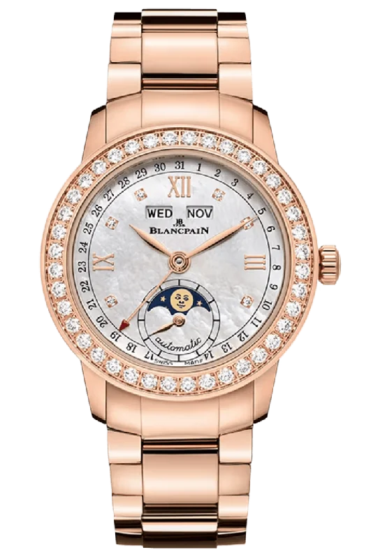 Blancpain Ladybird Quantieme Complet Diamond Red Gold Ladies Watch - 2360 2991A 76A