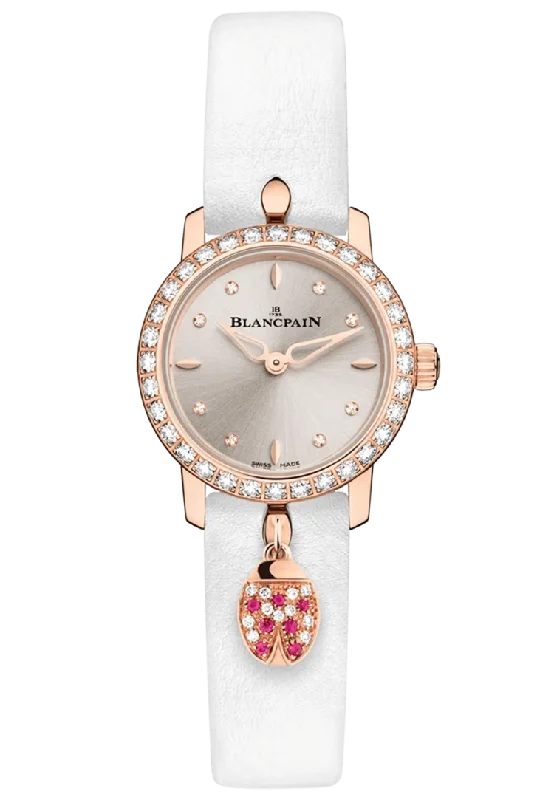 Blancpain Ladybird Ultraplate Champagne Red Gold Diamond Ladies Watch - 0063C 2987 63A