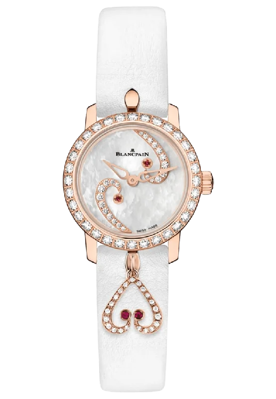 Blancpain Ladybird Ultraplate Diamond Red Gold Mother of Pearl Ladies Watch - 0063A 2954 63A