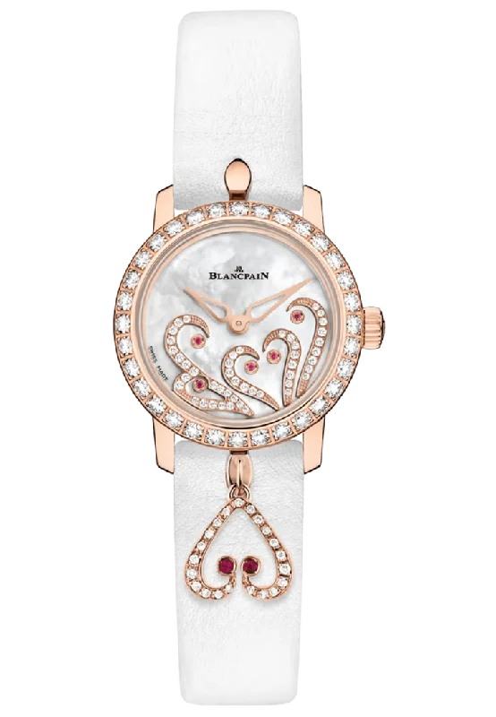 Blancpain Ladybird Ultraplate Red Gold Mother of Pearl Diamond Ladies Watch - 0063B 2954 63A