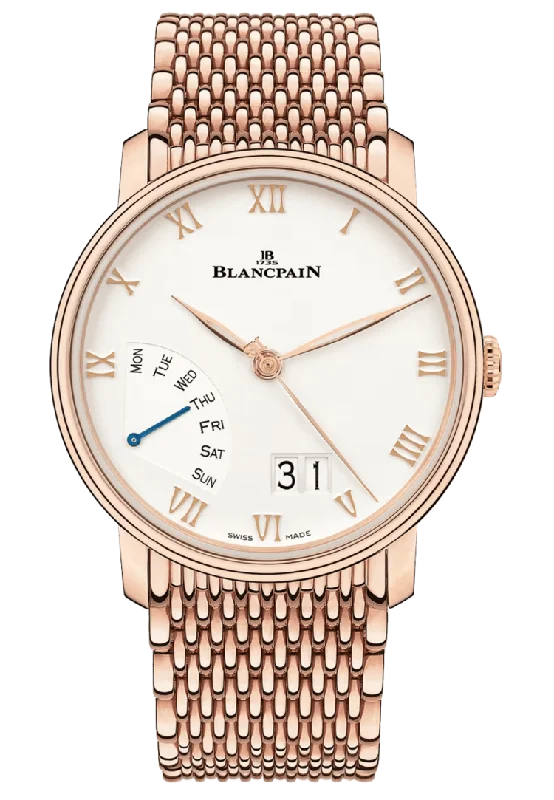 Blancpain Villeret Grande Date Jour Retrograde Red Gold Men's Watch - 6668 3642 MMB