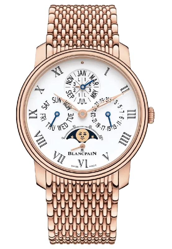 Blancpain Villeret Quantieme Perpetuel 8 Jours Red Gold Men's Watch - 6659 3631 MMB