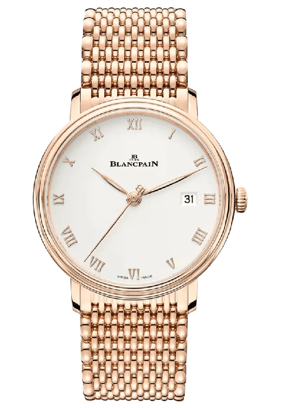 Blancpain Villeret Ultraplate Date Red Gold Ultra-Slim Men's Watch - 6224 3642 MMB