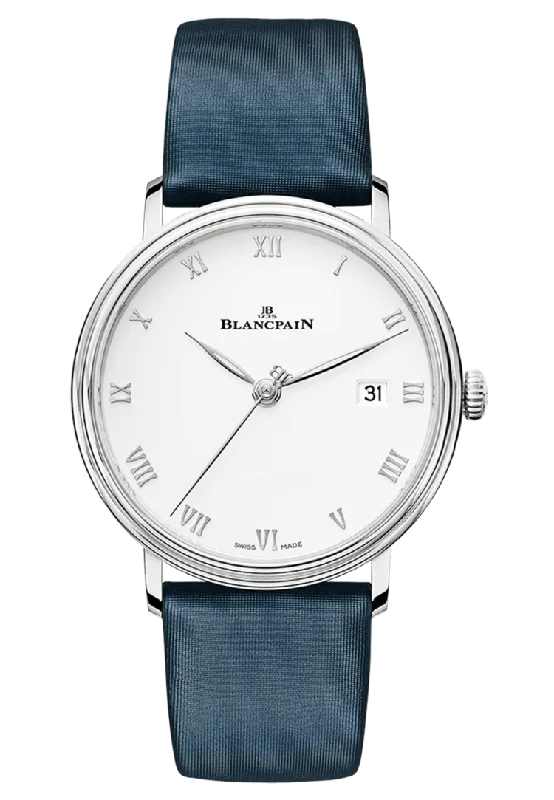 Blancpain Villeret Ultraplate Date Ultra-Slim Steel Satin Ladies Watch - 6224 1127 95A