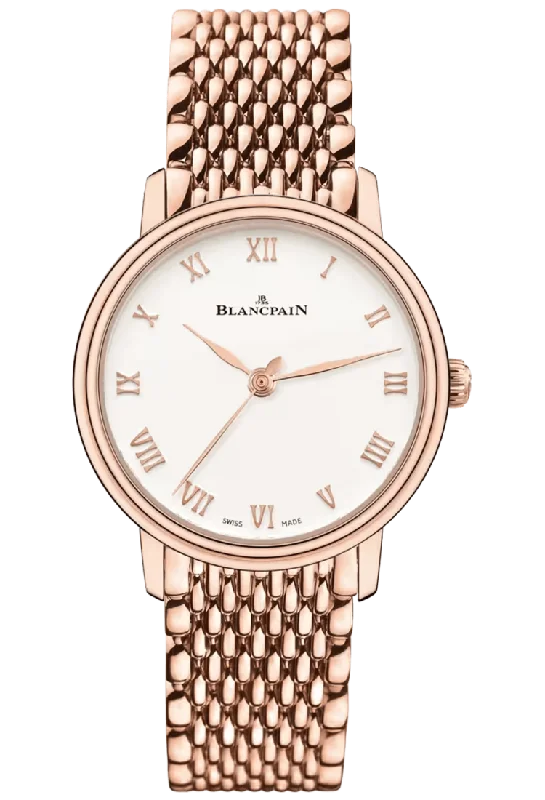 Blancpain Villeret Ultraplate Mille Mailles Red Gold Ladies Watch - 6104 3642 MMB