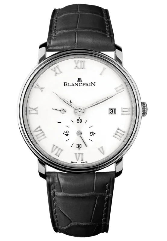 Blancpain Villeret Ultraplate Power Reserve Black Alligator Ultra-Slim Men's Watch - 6606 1127 55B