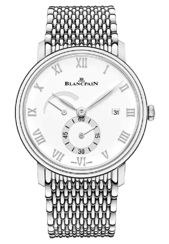 Blancpain Villeret Ultraplate Power Reserve Ultra-Slim Steel Men's Watch - 6606A 1127 MMB