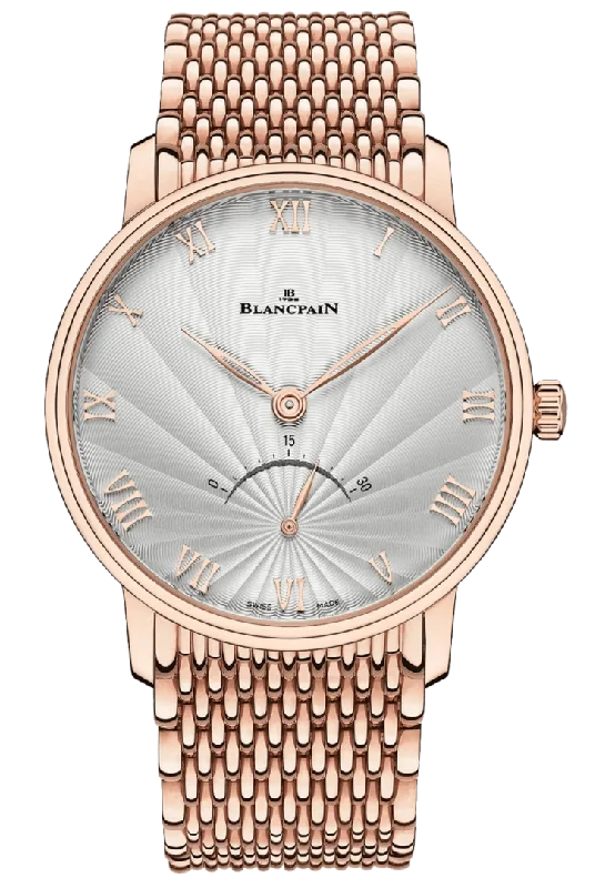 Blancpain Villeret Ultraplate Retrograde Red Gold Men's Watch - 6653 3642 MMB