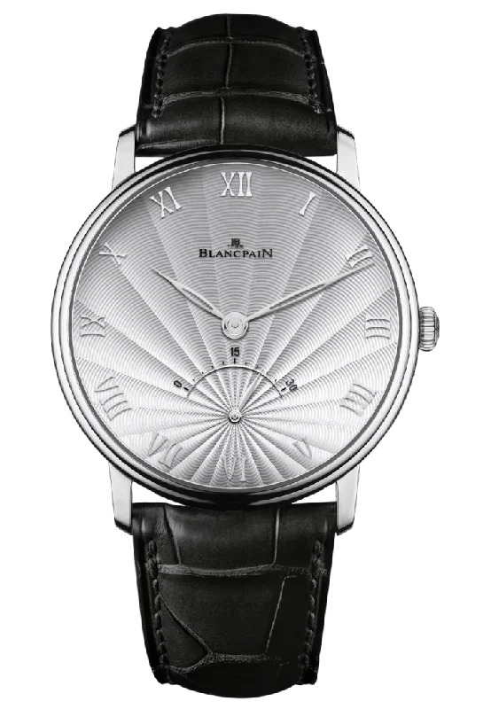 Blancpain Villeret Ultraplate Retrograde White Gold Black Alligator Men's Watch - 6653 1542 55B