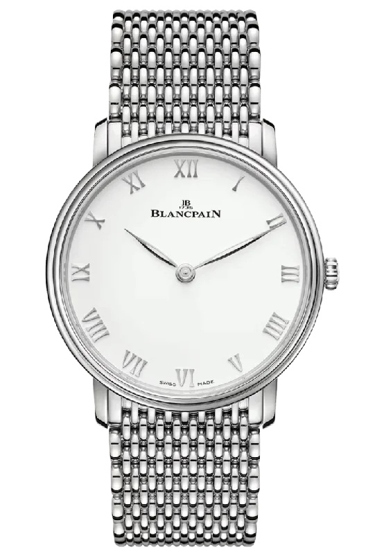 Blancpain Villeret Ultraplate Steel Mille Mailles Ultra-Slim Men's Watch - 6605 1127 MMB