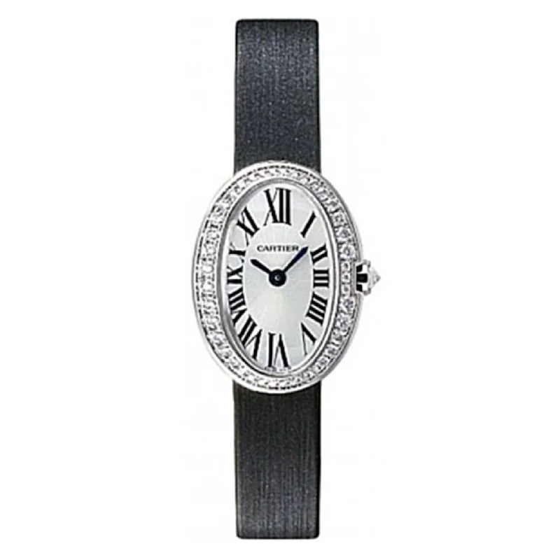 Cartier Baignoire 25.30mm Leather Bracelet Watch WB520027