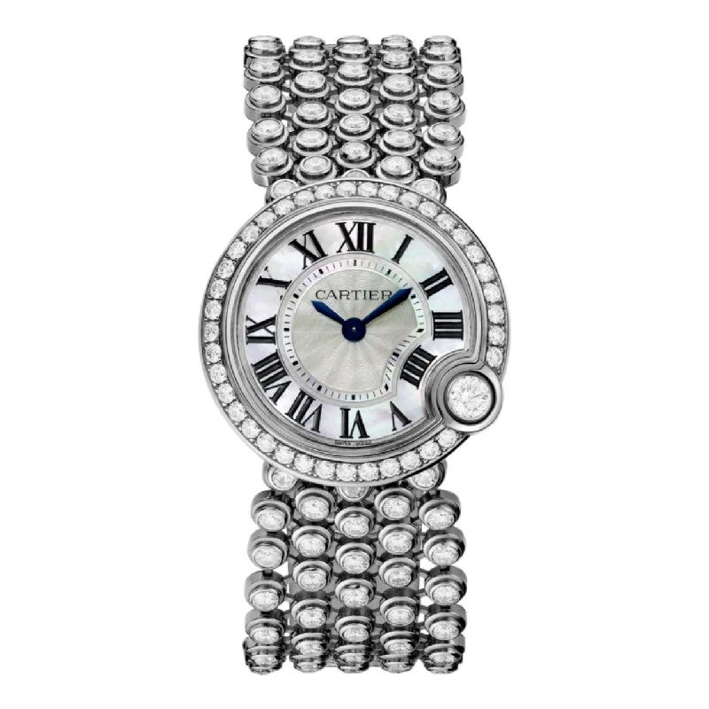 Cartier Ballon Blanc de Cartier 30mm | Stainless steel Bracelet | Mother of Pearl Dial diamond Bezel | Ladies Watch ref. HPI00757