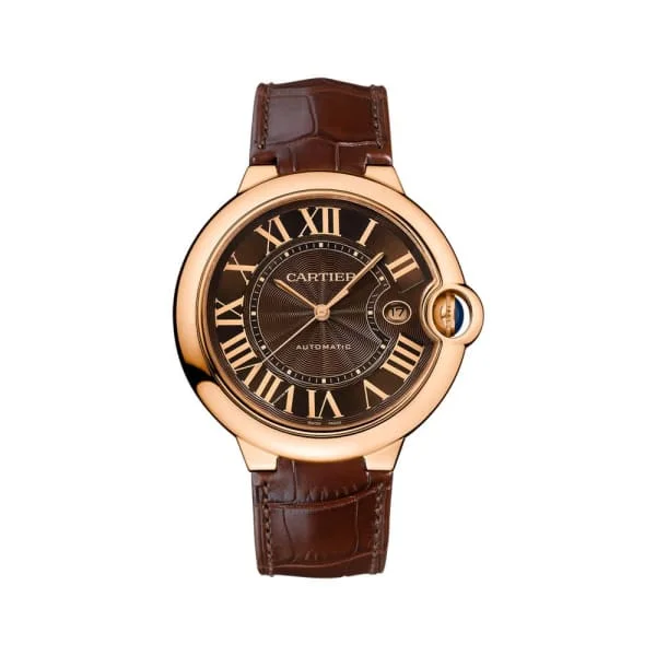 Cartier Ballon Bleu Brown Dial 18kt Rose Gold Case Automatic Watch W6920037