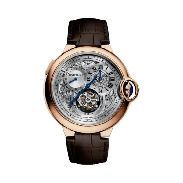 Cartier Ballon Bleu Flying Tourbillon Second Time Zone 18 kt Rose Gold Mens Watch W6920045