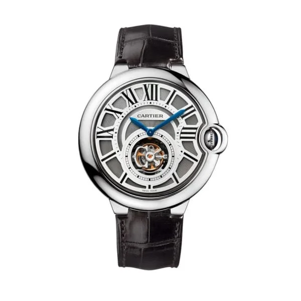 Cartier Ballon Bleu Flying Tourbillon XL 18 kt White Gold Mens Watch W6920021