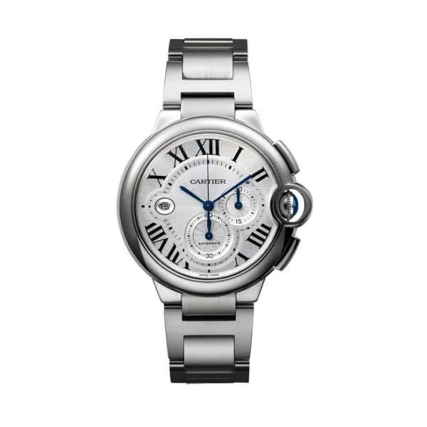 Cartier Ballon Bleu Silver Dial Chronograph Mens Watch W6920002