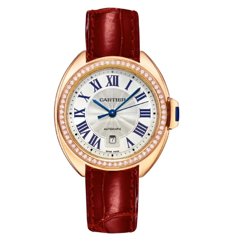 Cartier Clé de Cartier 31mm Leather Bracelet Watch WJCL0016