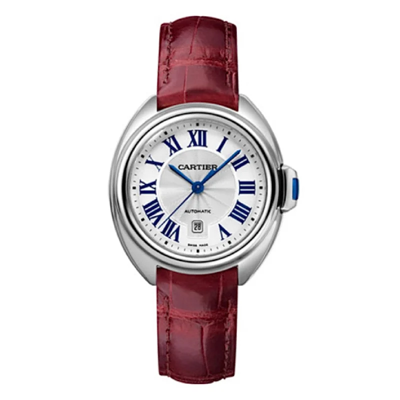 Cartier Clé de Cartier 31mm Leather Bracelet Watch WSCL0016