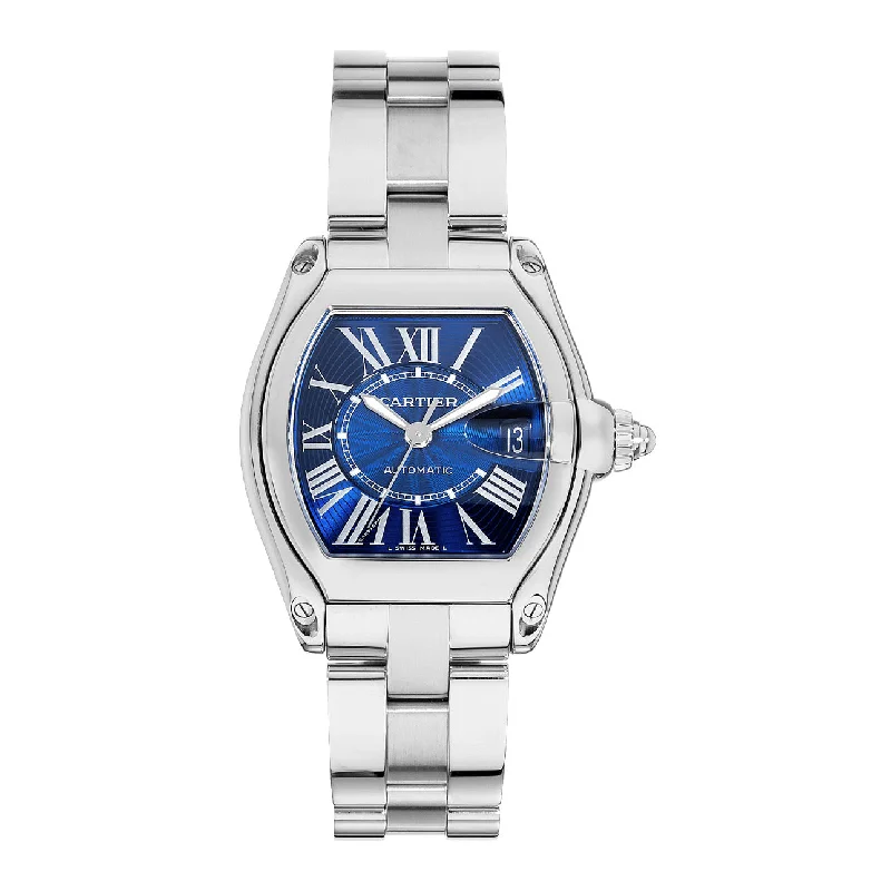 Cartier Roadster 44.3mm | Stainless Steel Bracelet | Blue Dial | Men's Watch ref. W62048V3