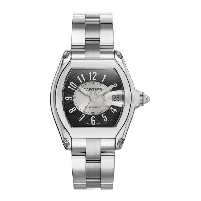 Cartier Roadster 44mm | Stainless Steel Bracelet | Silver Dial | Men's Watch ref. W62001V3