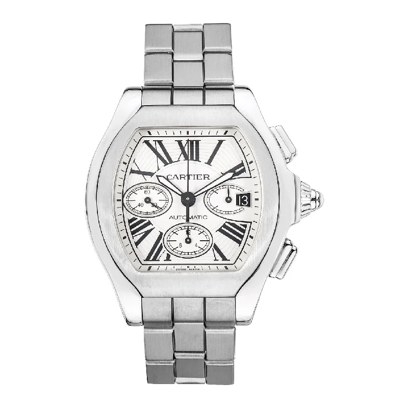 Cartier Roadster 50.2mm | Stainless Steel Bracelet | Silver Dial | Men's Watch ref. W6206019