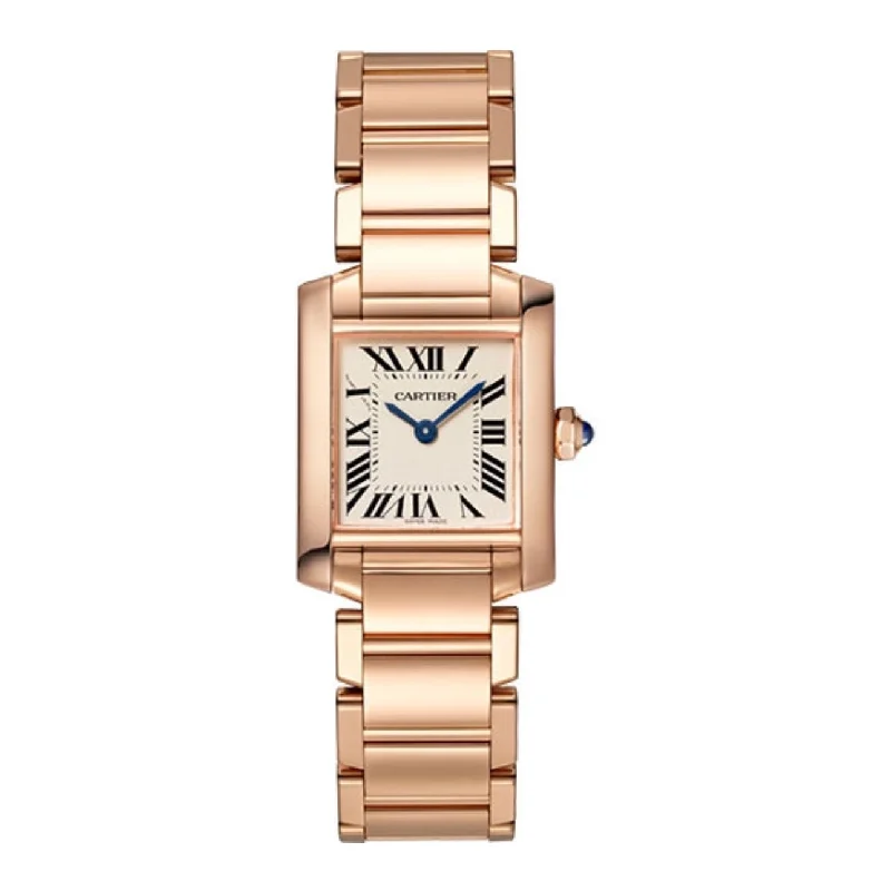 Cartier Tank Francaise 25mm | rose gold Bracelet | silver Dial rose gold Bezel | Ladies Watch ref. WGTA0029