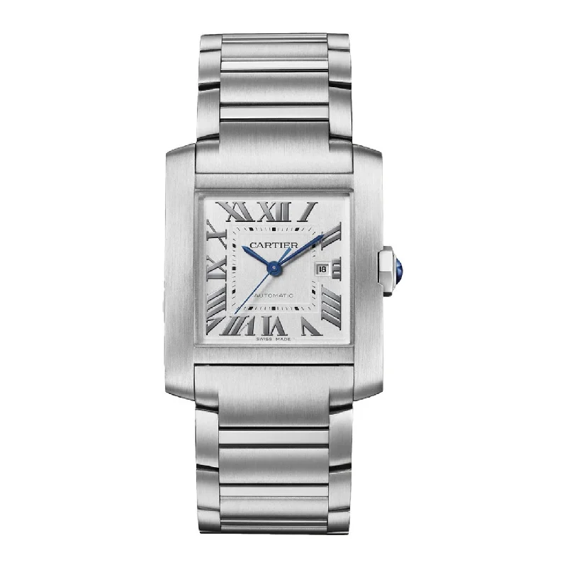 Cartier Tank Francaise 36.7mm | steel Bracelet | Silver Dial steel Bezel | Men's Watch ref. WSTA0067