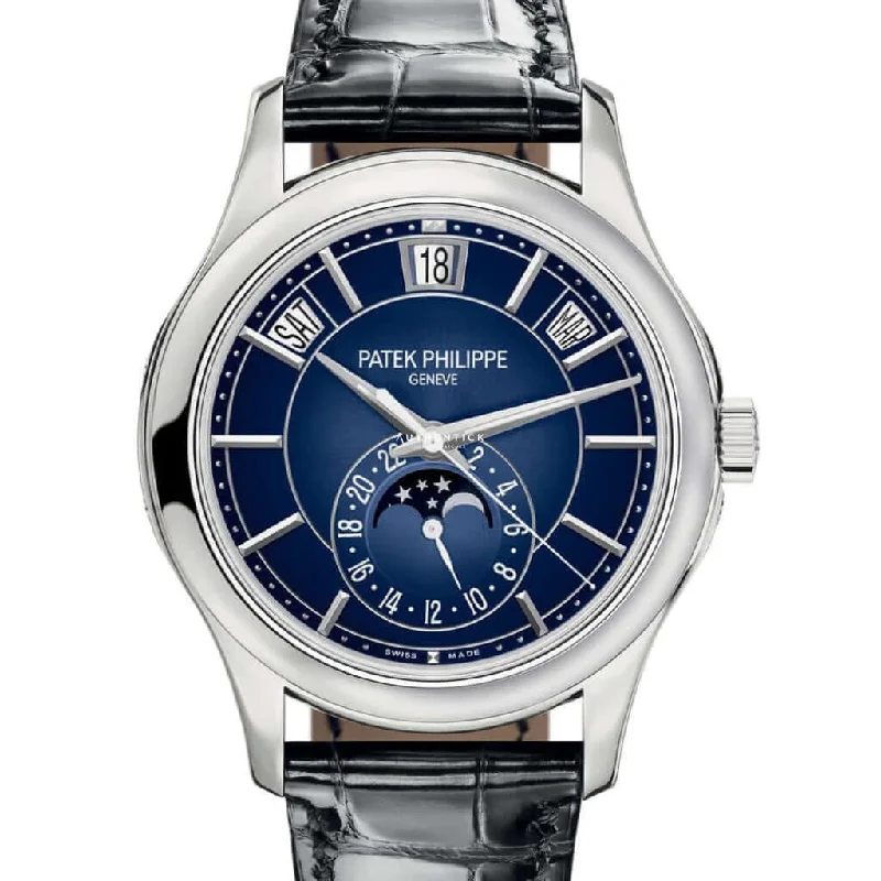 Patek Philippe Complications Annual Calendar White Gold Blue Dial 5205G-001