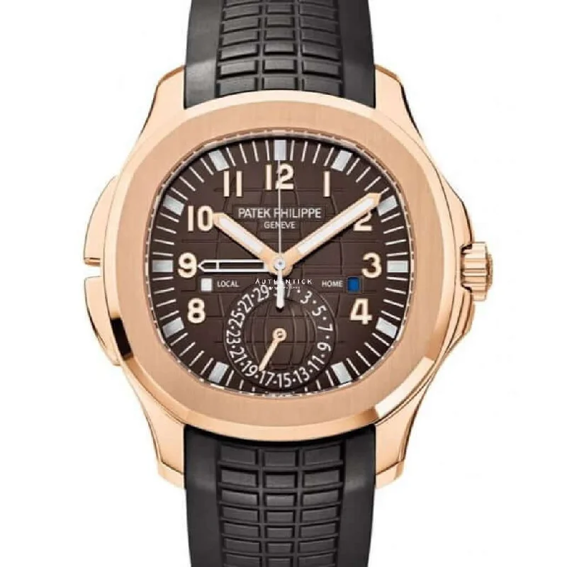 Patek Philippe Aquanaut Travel Time Rose Gold Brown Dial 5164R-001