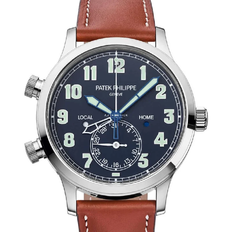 Patek Philippe Calatrava Pilot Travel Time Blue Dial 5524G-001