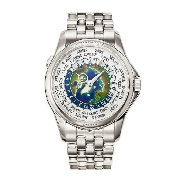 Patek Philippe Complications World Time 39.5mm Watch - Ref: 5131/1P-001 - White Enamel Dial, Platinum Bracelet