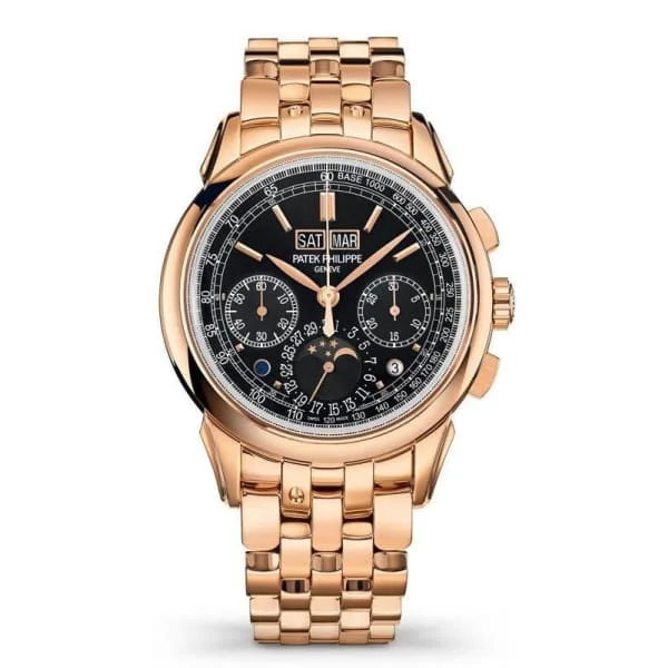 Patek Philippe Grand Complications Chronograph Perpetual Calendar  41mm Watch - Ref: 5270-1R-001 - Black Moon-Phase Dial, 18K Rose Gold Bracelet