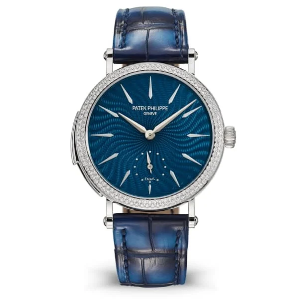 Patek Philippe Grand Complications Grand Complications Ladies 36mm Watch - Ref: 7040-250G-001 - Blue Dial in 18K White Gold Ocean Blue Alligator Strap