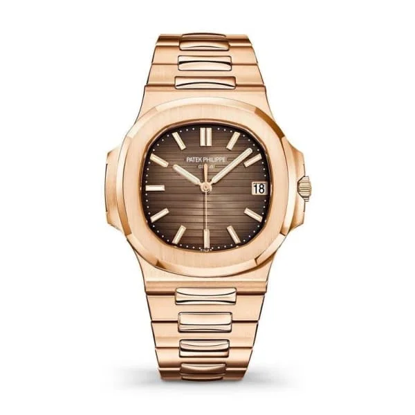 Patek Philippe Nautilus 40mm Watch - Ref: 5711-1R-001 - Brown Dial, 18K Rose Gold Bracelet