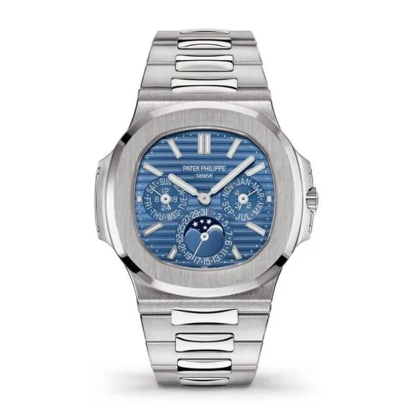 Patek Philippe Nautilus Perpetual Calendar 40mm Watch - Ref: 5740-1G-001 - Blue Dial, 18K White Gold Bracelet